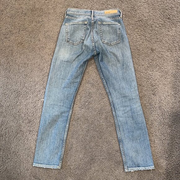 GRLFRND NAOMI Blue Jeans in "I Will Survive" Wash Made in USA Ripped Knees - 24 - Picture 5 of 13